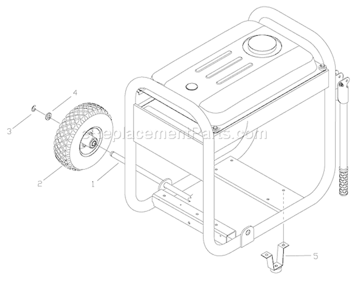 Page D Diagram and Parts List for 030384-0  Briggs and Stratton Generator